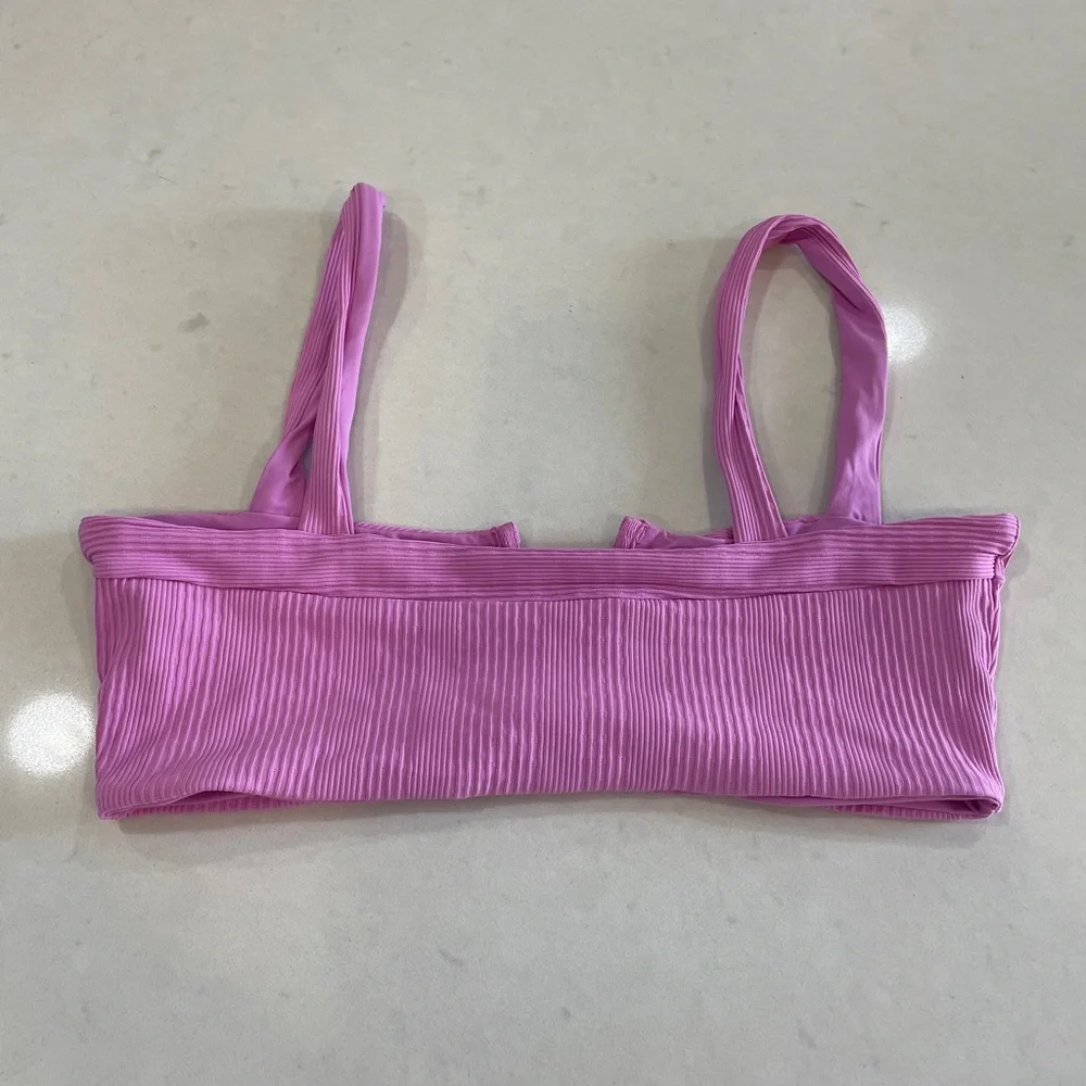 L*Space Purple Cabana Ribbed V-Wire Bikini | NWT Size M